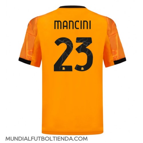 Camiseta AS Roma Gianluca Mancini #23 Segunda Equipación Replica 2025-26 mangas cortas